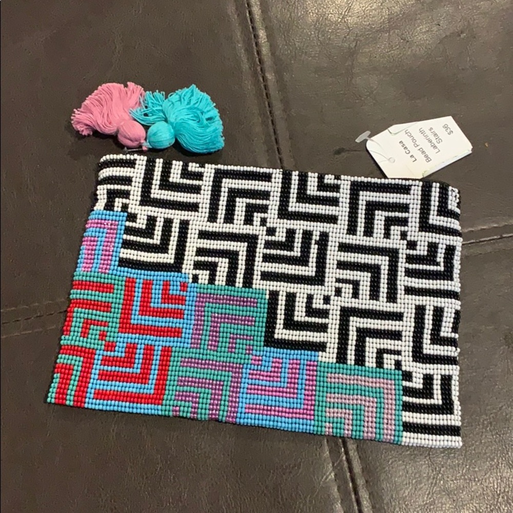 NWT West Elm La Casa Beaded Pouch or Clutch